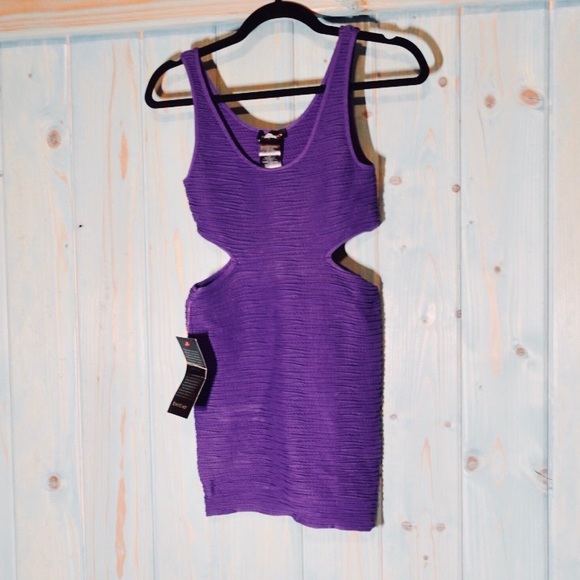 bebe Dresses & Skirts - Bebe bondage medium purple dress